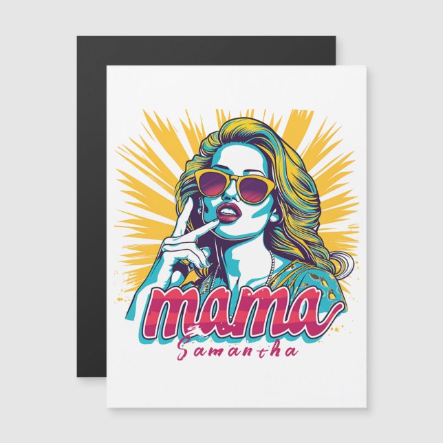 Personalized Retro  Mama Pop Art (5) (Front/Back)