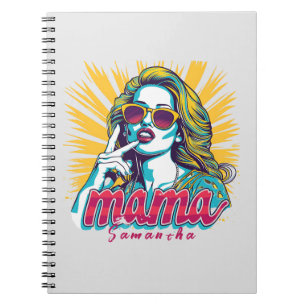 Personalized Retro Mama Pop Art (5) Notebook