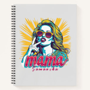Personalized Retro  Mama Pop Art (5) Notebook