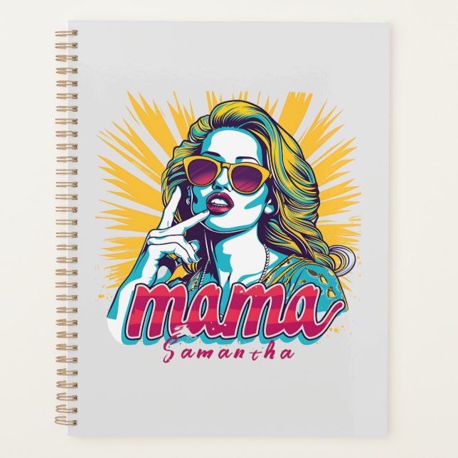 Personalized Retro  Mama Pop Art (5) Planner (Front)