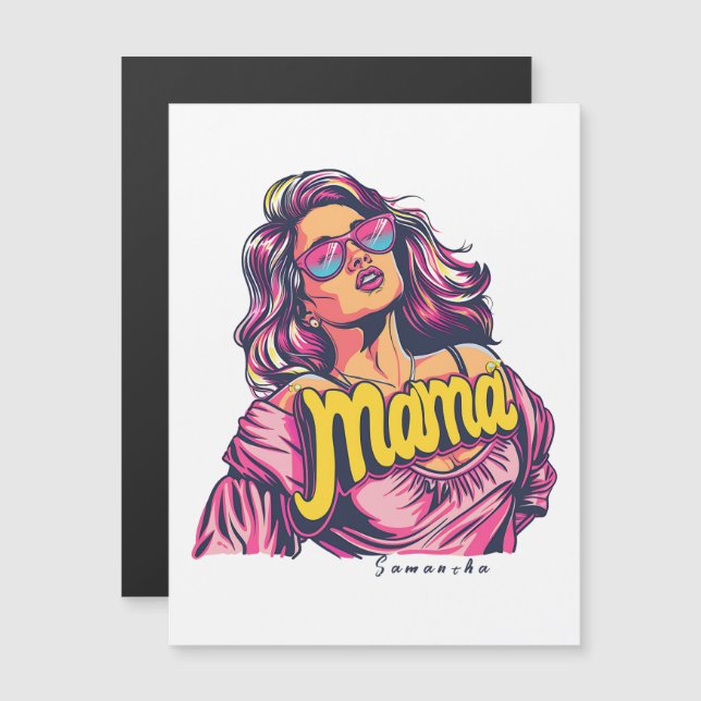 Personalized Retro  Mama Pop Art (6) (Front/Back)