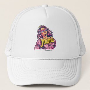 Personalized Retro  Mama Pop Art (6) Trucker Hat