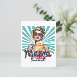 Personalized Retro  Mama Pop Art (7) Postcard