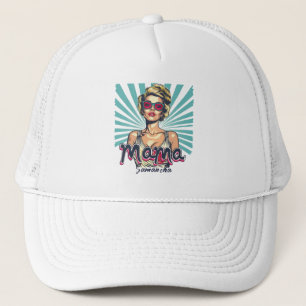 Personalized Retro  Mama Pop Art (7) Trucker Hat