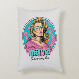 Personalized Retro Mama Pop Art (8) Accent Pillow