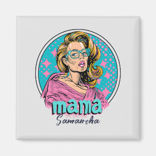 Personalized Retro  Mama Pop Art (8) Magnet