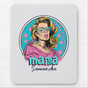 Personalized Retro  Mama Pop Art (8) Mouse Pad