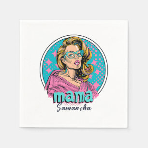 Personalized Retro Mama Pop Art (8) Napkins