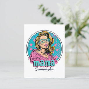 Personalized Retro  Mama Pop Art (8) Postcard