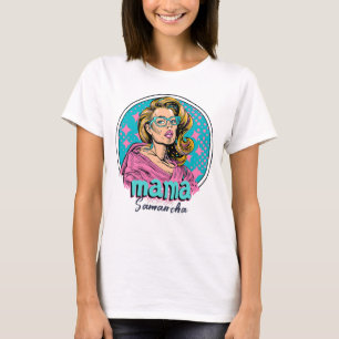 Personalized Retro  Mama Pop Art (8) T-Shirt