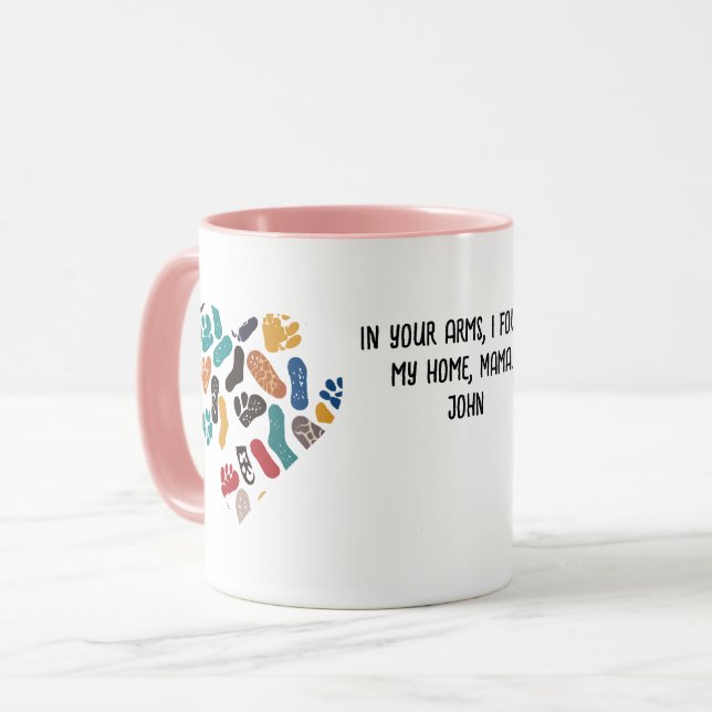 Personalized Retro Minimalist Sole Marks Mug (Front Left)