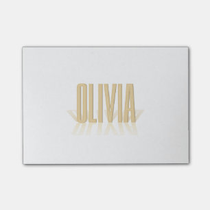 Personalized Retro Movie Poster Olivia Gold Post-it Notes