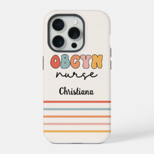 Personalized Retro OBGYN Nurse iPhone 15 Pro Case