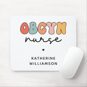 Personalized Retro OBGYN Nurse Mouse Pad