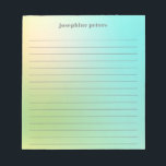 Personalized Retro Pastel Mint Green Gradient Notepad<br><div class="desc">Personalized Retro Pastel Mint Green Gradient Notepad</div>