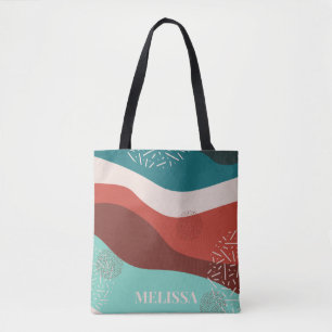 Personalized Retro Pattern Tote Bag