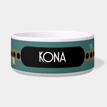 Personalized Retro Pet Bowl: Stylish and Vibrant