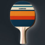 Personalized Retro  Ping Pong Paddle<br><div class="desc">Elevate your ping pong game with our Retro Personalized Playing Cards a unique accessory that combines vintage charm with modern personalization. Featuring a customizable name or initials and a timeless retro colour palette.</div>