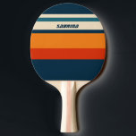 Personalized Retro Ping Pong Paddle<br><div class="desc">Elevate your ping pong game with our Retro Personalized Playing Cards a unique accessory that combines vintage charm with modern personalization. Featuring a customizable name or initials and a timeless retro colour palette.</div>