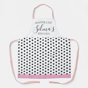 Personalized Retro Polka Dot Cooking Apron