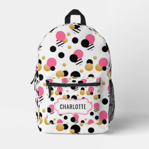 Personalized Retro Polka Dot Printed Backpack