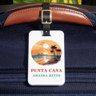 Personalized Retro Punta Cana Luggage Tag