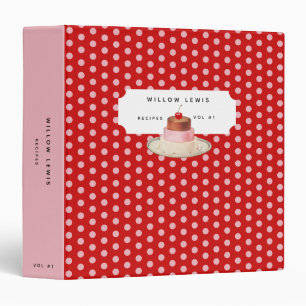 Personalized Retro Recipe Cookbook  Binder