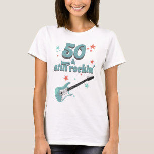 Personalized Retro Rock 50 Still Rockin' Birthday T-Shirt