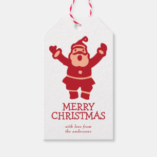  Personalized Retro Santa Claus Christmas Holiday Gift Tags