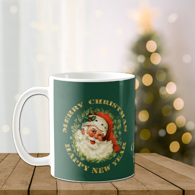 Personalized Retro Santa Coffee Mug (Creator Uploaded)