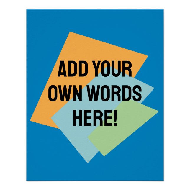 Personalized Retro Shapes Poster (Front)
