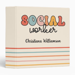 Personalized Retro Social Worker Binder
