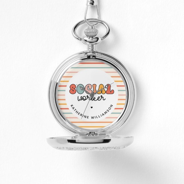 Personalized Retro Social Worker Watch (Front)