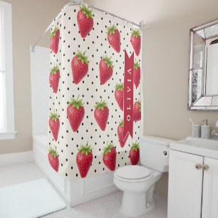 Personalized Retro Strawberry Polka Dot Vintage