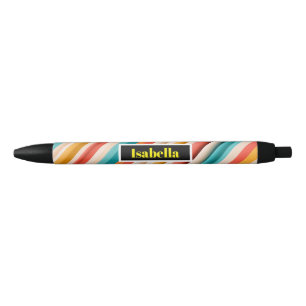 Personalized Retro Striped Pattern Pen Colourful