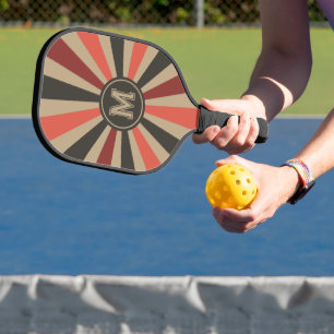 Personalized Retro Sunburst - Route 66 Colour Pickleball Paddle