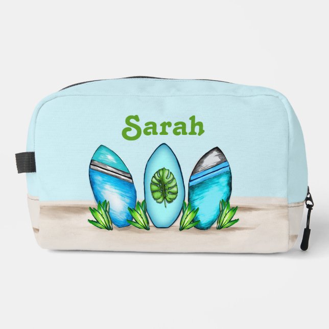 Personalized Retro Surfboards Dopp Kit (Front)