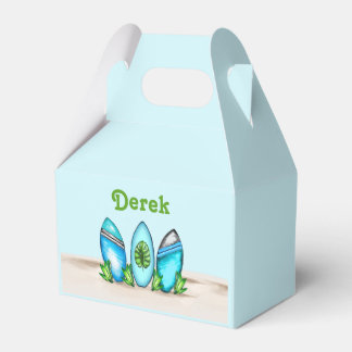 Personalized Retro Surfboards Favor Box