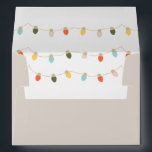 Personalized Retro Twinkle Lights Envelope<br><div class="desc">Whimsical retro glass christmas light inspired vector pattern designed by Shelby Allison.</div>