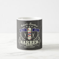Personalized Retro Vintage Barber Stylist Gray