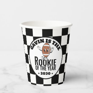 Personalized Retro Vintage Football Birthday Party Paper Cups