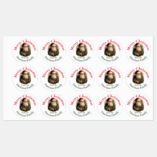 Personalized Retro Vintage Santa Christmas Wishes