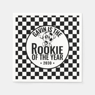 Personalized Retro Vintage Soccer Birthday Party Napkin