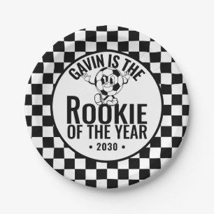 Personalized Retro Vintage Soccer Birthday Party Paper Plate