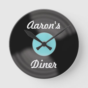 Personalized Retro Vinyl Record Wall Clock Gift