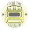 Personalized Retro Yellow Oven Sticker