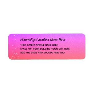 Personalized Return Address Colourful