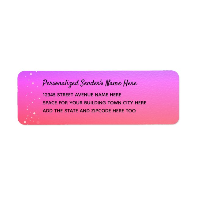 Personalized Return Address Colourful (Front)