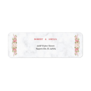 Personalized Return Address Elegant Rose Flower