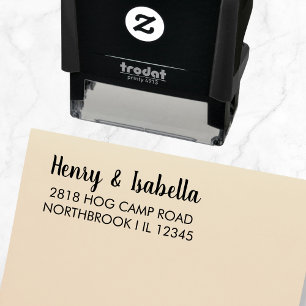 Personalized Return Address Elegant Script  Self-inking Stamp
